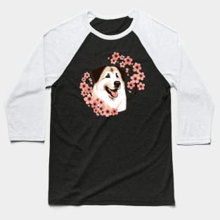 Anatolian Shepherd Dog Enjoys Spring's Cherry Blossoms Baseball T-Shirt